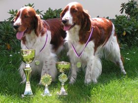 On the left Crys ang his bowls, on the right Cindy