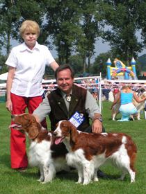 Crys and Cindy with their leader and  judge Mrs Polkov